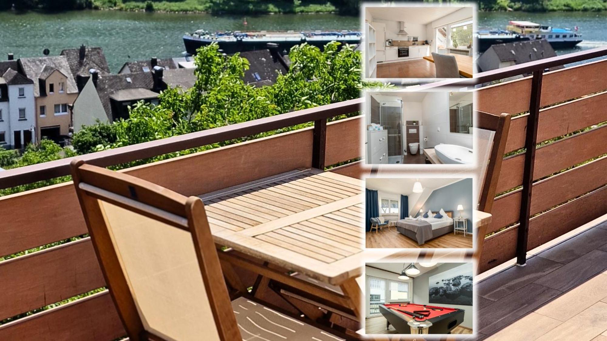 Riesling Appartement For 2 - 4 People - Billiards - Balcony With Mosel View - Parking - Wine Barrel Bar - Fully Equipped Kitchen - Netflix - Waiputv - 3 Km From Cochem Klotten Eksteriør bilde